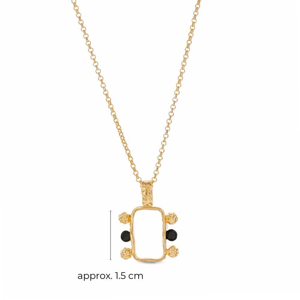 Nausica Pendant geometric, layer, with detachable motif, 24K Gold vermeil on sterling silver  