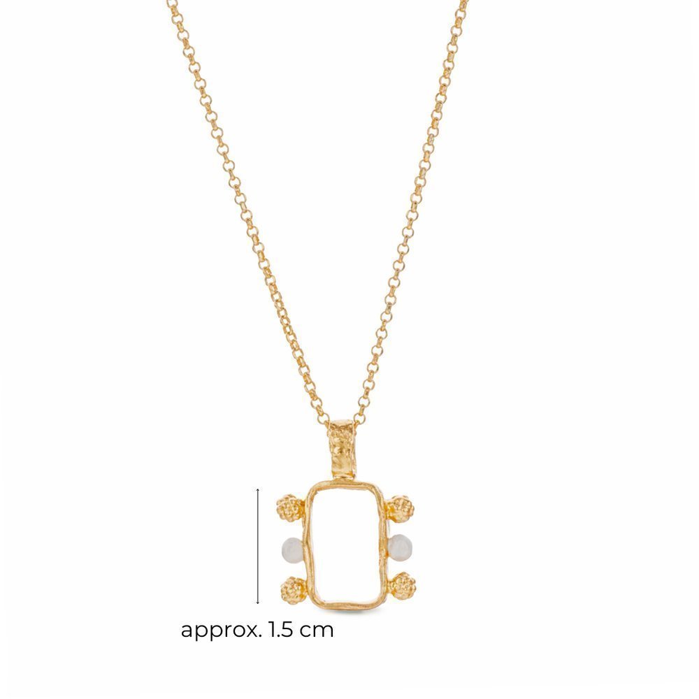 Nausica Pendant geometric, layer, with detachable motif, 24K Gold vermeil on sterling silver  