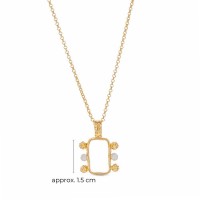 Nausica Pendant geometric, layer, with detachable motif, 24K Gold vermeil on sterling silver  