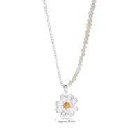 Daisy Pendant   24K Gold and sterling silver  
