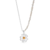 Daisy Pendant   24K Gold and sterling silver  