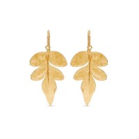 Memories Jasmine Earrings statement, drops & dangles, with hooks, 24K Gold vermeil on sterling silver  