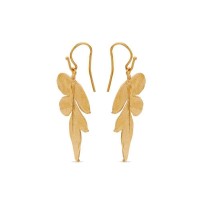Memories Jasmine Earrings statement, drops & dangles, with hooks, 24K Gold vermeil on sterling silver  
