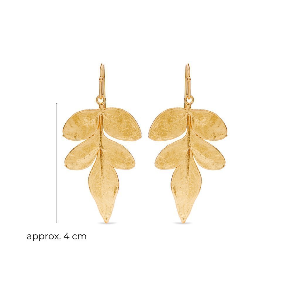 Memories Jasmine Earrings statement, drops & dangles, with hooks, 24K Gold vermeil on sterling silver  