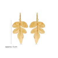 Memories Jasmine Earrings statement, drops & dangles, with hooks, 24K Gold vermeil on sterling silver  