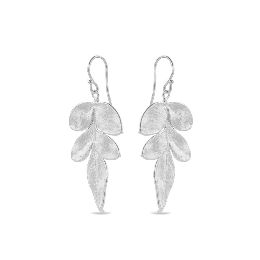 Memories Jasmine Earrings statement, drops & dangles, with hooks, Sterling silver  