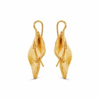 Tinos Jasmine Earrings  drops & dangles, with steady hook, 24K Gold vermeil on sterling silver  
