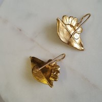 Alexia Jasmine Earrings statement, drops & dangles, with steady hook, 24K Gold vermeil on sterling silver  