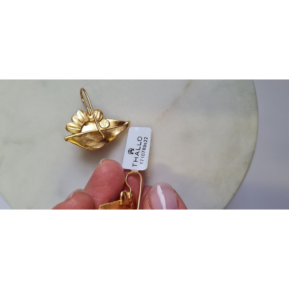 Alexia Jasmine Earrings statement, drops & dangles, with steady hook, 24K Gold vermeil on sterling silver  