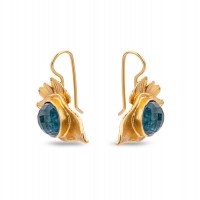 Alexia Jasmine Earrings statement, drops & dangles, with steady hook, 24K Gold vermeil on sterling silver  