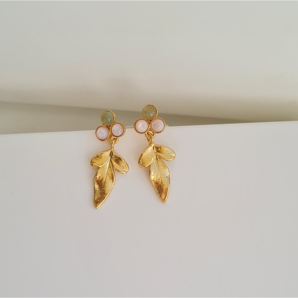 Callidora Jasmine Earrings mini drops & dangles, 24K Gold vermeil on sterling silver  