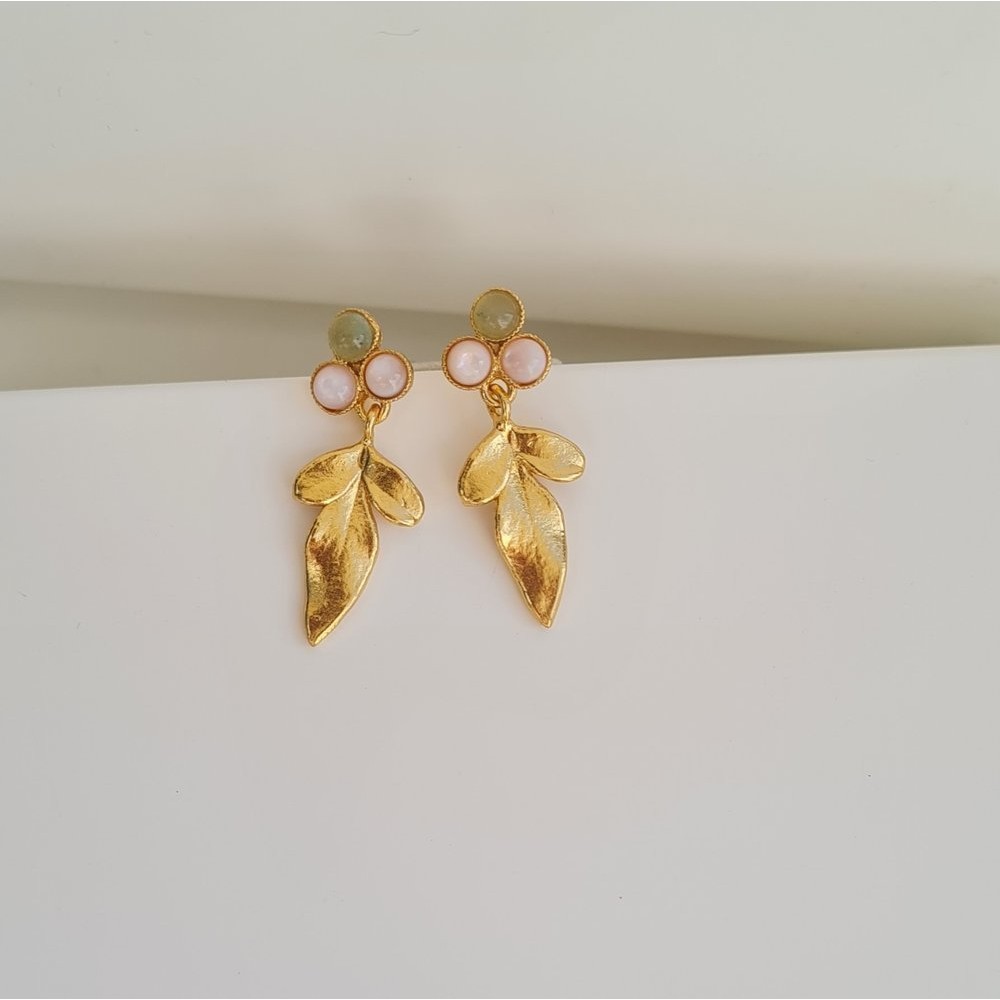 Callidora Jasmine Earrings mini drops & dangles, 24K Gold vermeil on sterling silver  