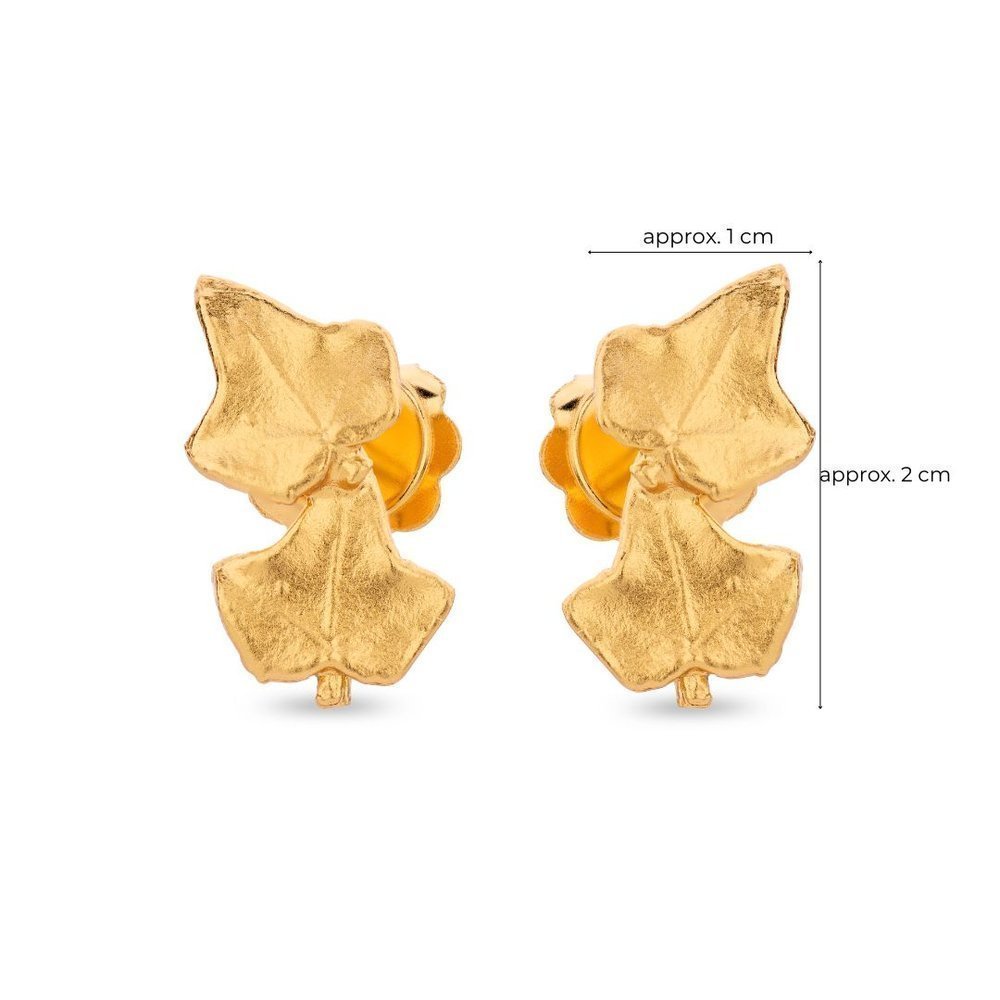 Eva Ivy Earrings  climbers, 24K Gold vermeil on sterling silver  