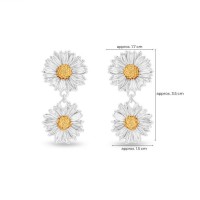 Daisy Field Daisy Earrings statement, drops & dangles, studs, 24K Gold and sterling silver  