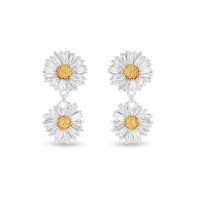 Daisy Field Daisy Earrings statement, drops & dangles, studs, 24K Gold and sterling silver  