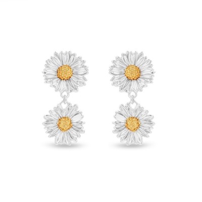 Daisy Field Daisy Earrings statement, drops & dangles, studs, 24K Gold and sterling silver  