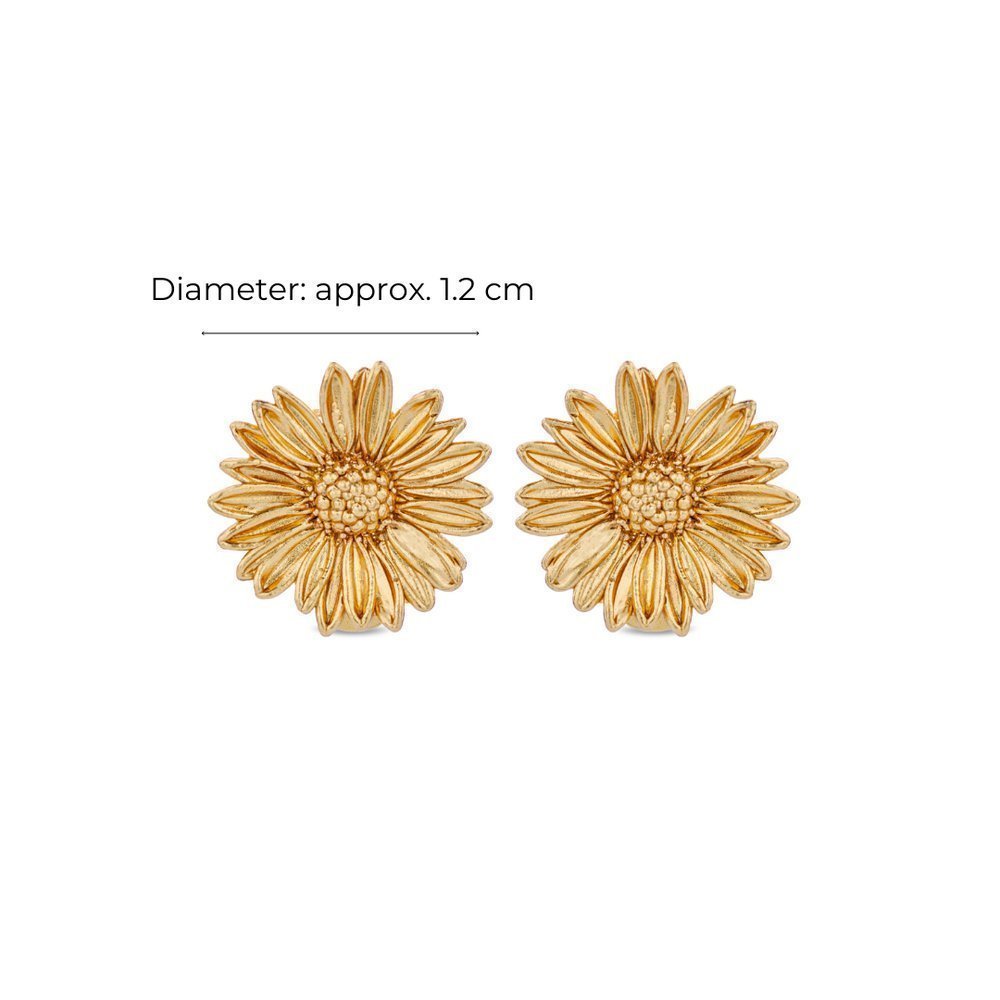 Daisy Field Daisy Earrings  clip-ons, 24K Gold vermeil on sterling silver  