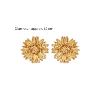 Daisy Field Daisy Earrings  clip-ons, 24K Gold vermeil on sterling silver  