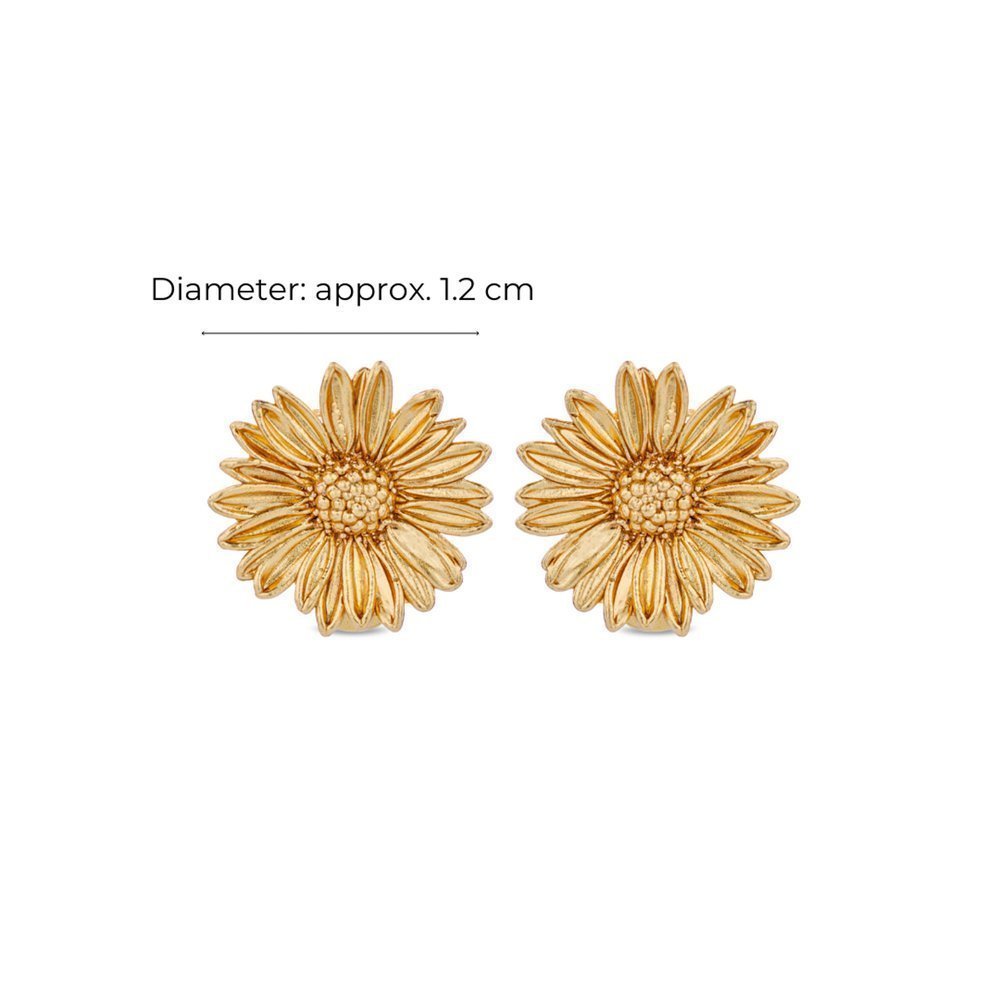 Daisy Field Daisy Earrings  clip-ons, 24K Gold vermeil on sterling silver  