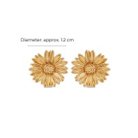 Daisy Field Daisy Earrings  clip-ons, 24K Gold vermeil on sterling silver  