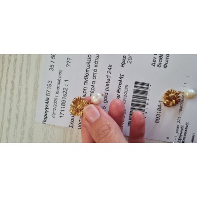 Daisy Field Daisy Earrings  drops & dangles, studs, 24K Gold vermeil on sterling silver  