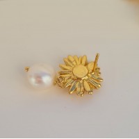 Daisy Field Daisy Earrings  drops & dangles, studs, 24K Gold vermeil on sterling silver  