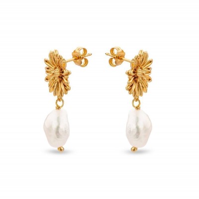Daisy Field Daisy Earrings  drops & dangles, studs, 24K Gold vermeil on sterling silver  