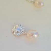 Daisy Field Daisy Earrings  drops & dangles, studs, 24K Gold and sterling silver  