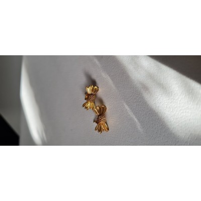 Aelia Daisy Earrings  studs, 24K Gold vermeil on sterling silver  