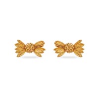 Aelia Daisy Earrings  studs, 24K Gold vermeil on sterling silver  