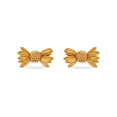 Aelia Daisy Earrings  studs, 24K Gold vermeil on sterling silver  
