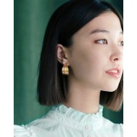 Zoe Earrings  hoops medium, 24K Gold vermeil on sterling silver  