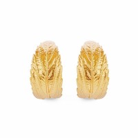 Zoe Earrings statement, clip-ons, 24K Gold vermeil on sterling silver  