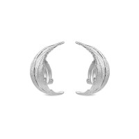 Zoe Earrings statement, clip-ons, Sterling silver  