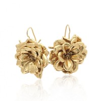 Anassa Rose Earrings statement, drops & dangles, 24K Gold plated  