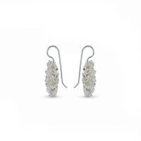 Crysanthe Chrysanthemum Earrings statement, drops & dangles,  Sterling silver  