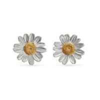 Ismini Daisy Earrings  studs, 24K Gold and sterling silver  