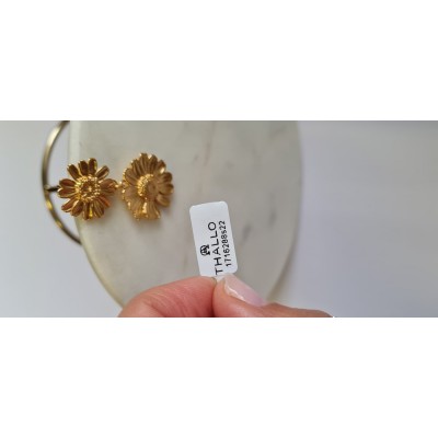 Ismini Daisy Earrings statement, dangling, drops & dangles, 24K Gold vermeil on sterling silver  