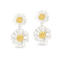 Ismini Daisy Earrings statement, dangling, drops & dangles, 24K Gold and sterling silver  