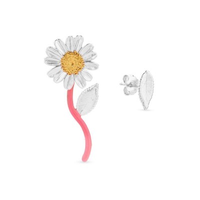 Daisy Earrings   24K Gold and sterling silver  