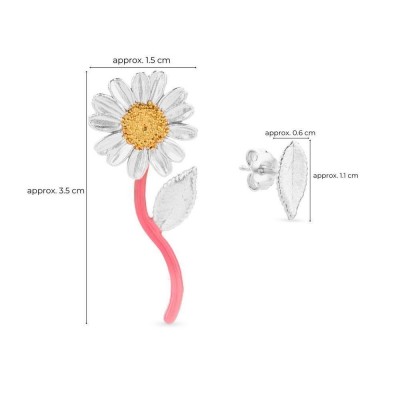 Daisy Earrings   24K Gold and sterling silver  