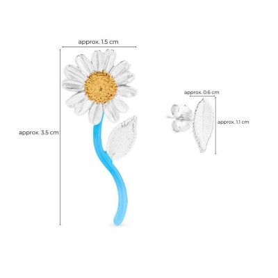 Daisy Earrings   24K Gold and sterling silver  