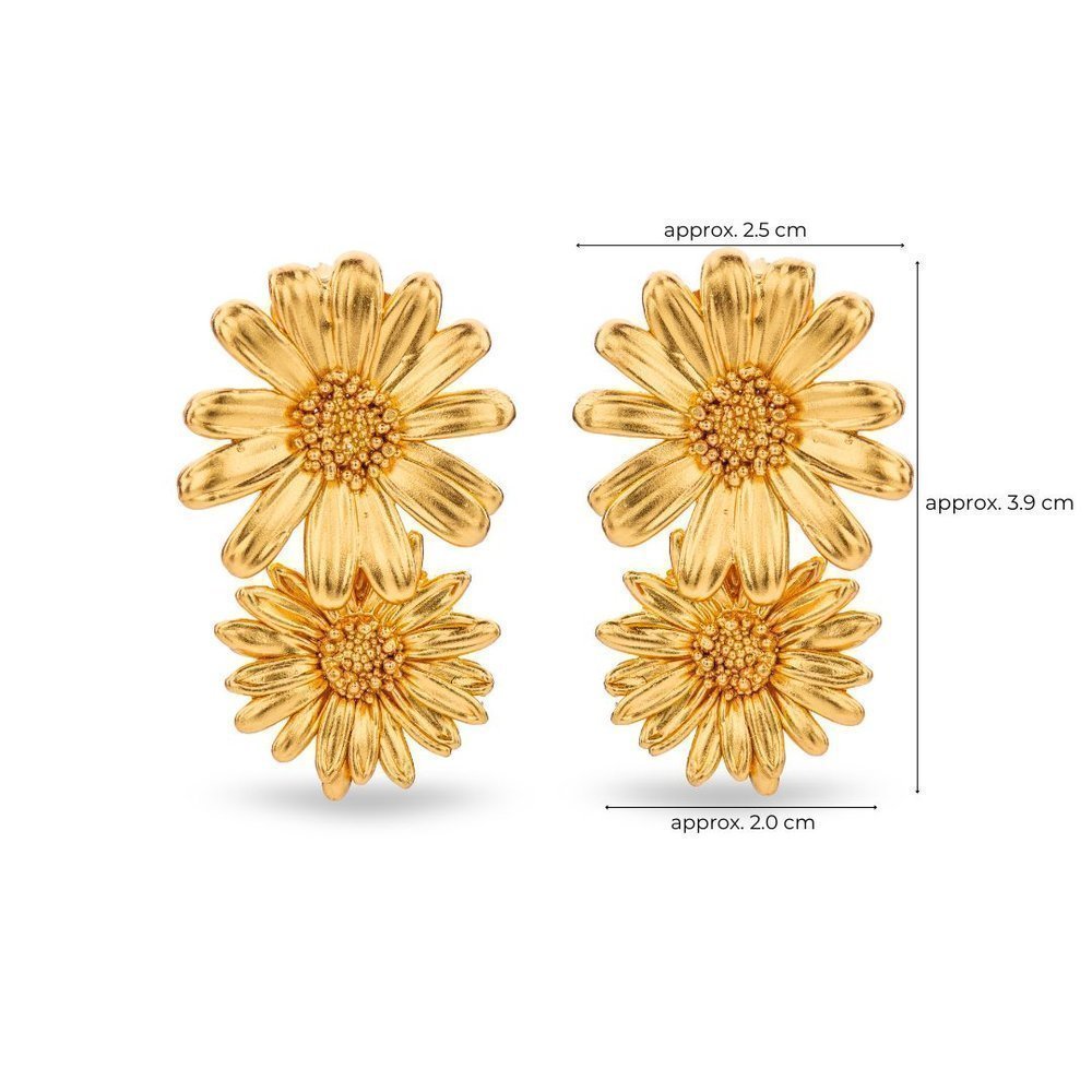 Daisy Earrings   24K Gold vermeil on sterling silver  