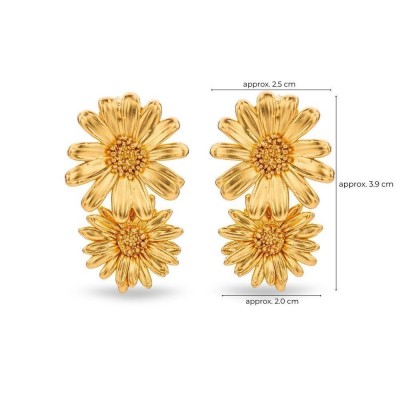 Daisy Earrings   24K Gold vermeil on sterling silver  