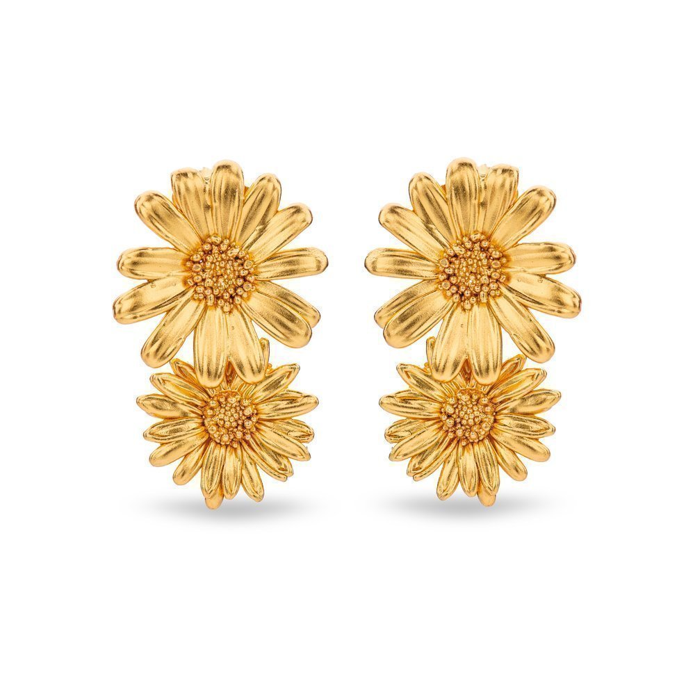 Daisy Earrings   24K Gold vermeil on sterling silver  