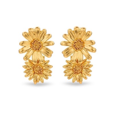 Daisy Earrings   24K Gold vermeil on sterling silver  