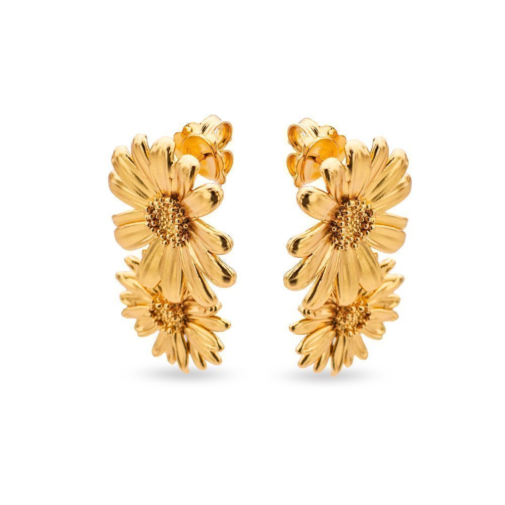 Daisy Earrings   24K Gold vermeil on sterling silver  