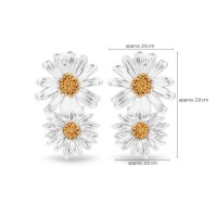 Daisy Earrings   24K Gold and sterling silver  