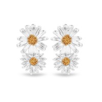 Daisy Earrings   24K Gold and sterling silver  