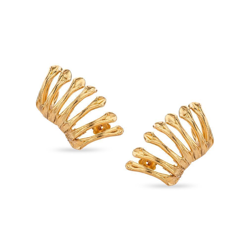 Heliostalida Earrings geometric, climbers, 24K Gold vermeil on sterling silver  